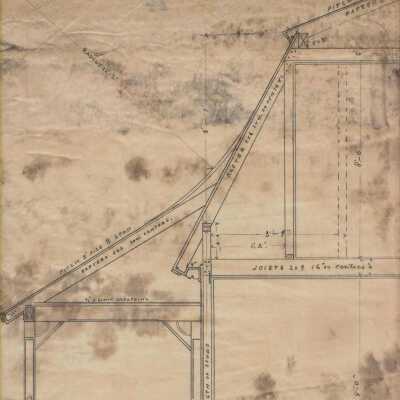 Architectural Plan of Oaks Worker Cottage, D-7