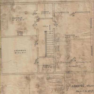 Architectural Plan of Oaks Worker Cottage, D-6
