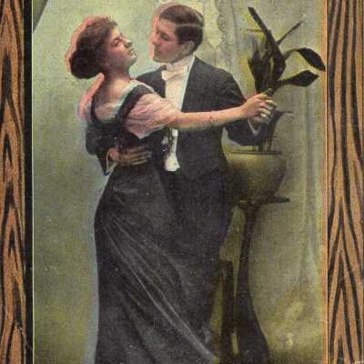 Wrapped up in his Work, Postcard
