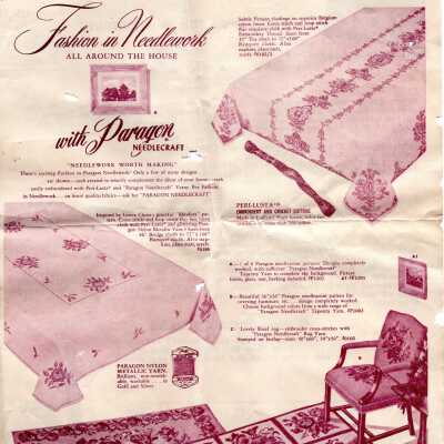 Needlework Info Sheet, 1951