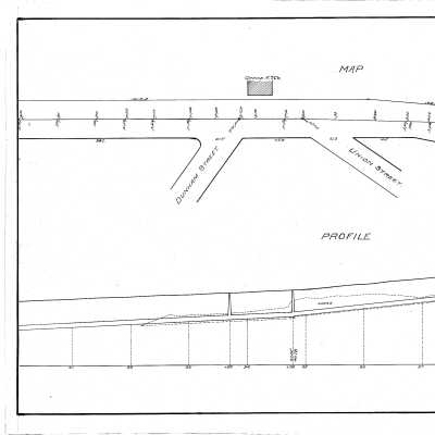 Engineering Plan of Water Mains, Main Street, Willimantic