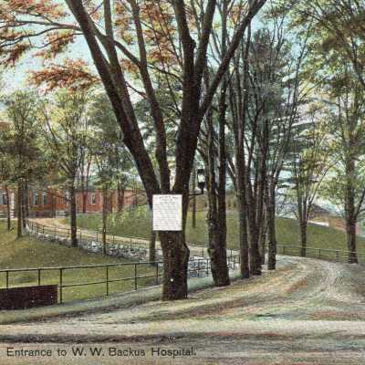 Entrance to W.W. Backus Hospital, Norwich, Conn.