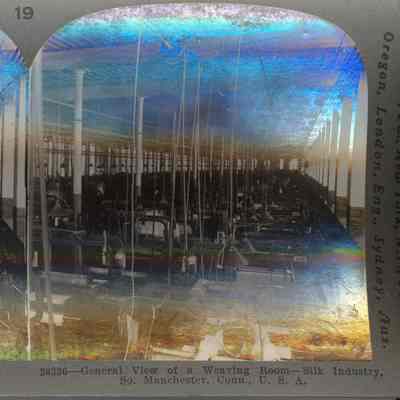 Weaving Room, Cheney Brothers Silk Mill