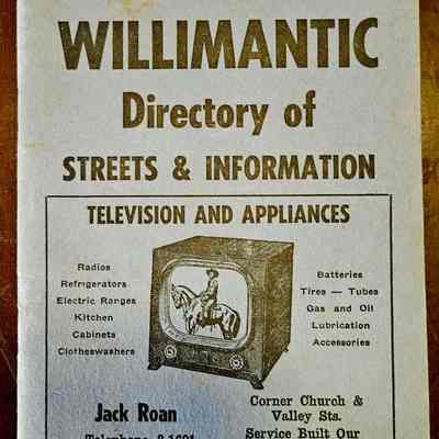 Willimantic Street Directory, 1950