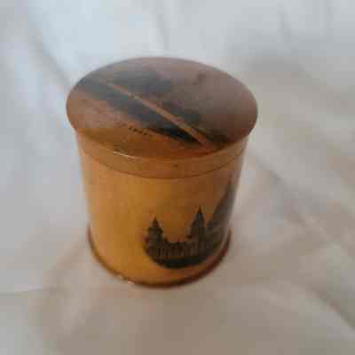Mauchline Ware Rolled Tape Casket c.1890