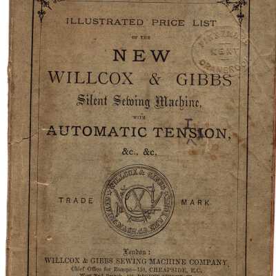 Willcox and Gibbs Silent Sewing Machine Price List