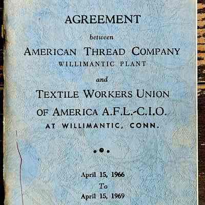 Union Contract, American Thread Company