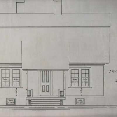 Architectural Plan of Oaks Worker Cottage, C-530