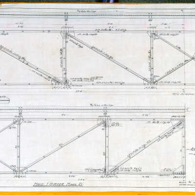 Architectural Plan of Boiler House, American Thread Company