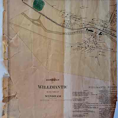Map of Willimantic, CT (1869)