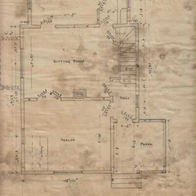Architectural Plan of Oaks Worker Cottage, C-5