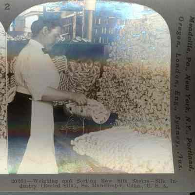 Weighing and Sorting Raw Silk, Cheney Brothers Silk Mill