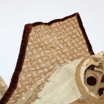 Underside of velvet collar piece