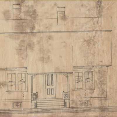 Architectural Plan of Oaks Worker Cottage, D-1