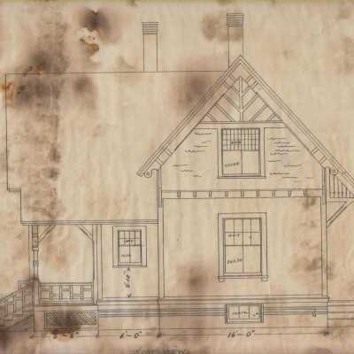 Architectural Plan of Oaks Worker Cottage, A-2