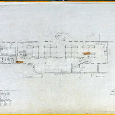 Architectural Plan of Boiler House, American Thread Company