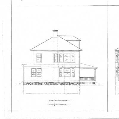 Architectural Plan of Company Housing, Single Family House