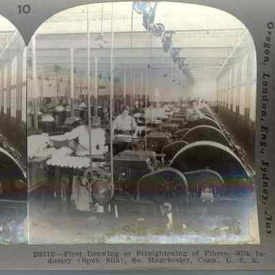 First Drawing or Straightening of Fibers, Cheney Brothers Silk Mill