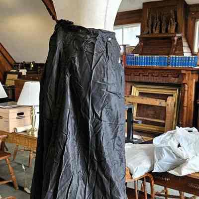 Vintage Black Silk Skirt