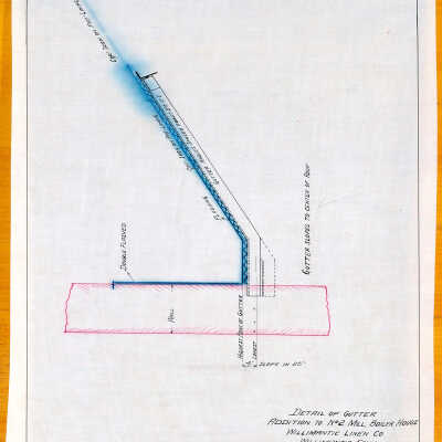 Architectural Plan of Boiler House, American Thread Company