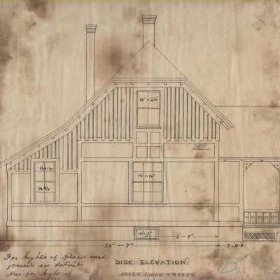 Architectural Plan of Oaks Worker Cottage, B-1