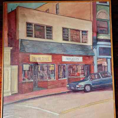 Painting of Main Street, Willimantic, CT