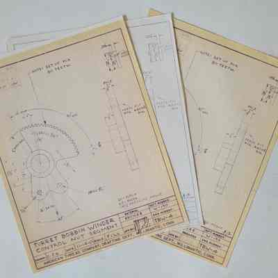 Blueprints for Turret Bobbin Winder Control Nut