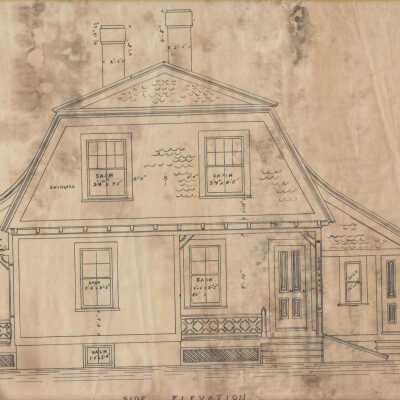 Architectural Plan of Oaks Worker Cottage, D-2