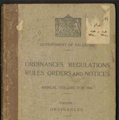 Ordinances, Regulations, Rules, Orders and Notices, Annual Volume for 1944