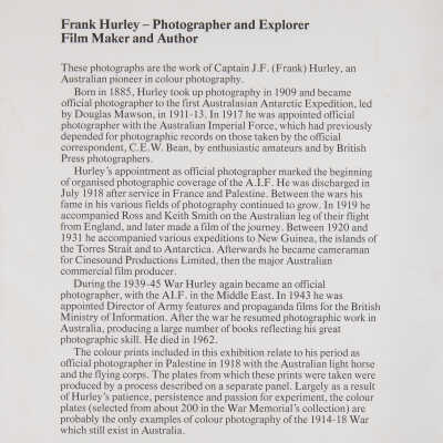 Frank Hurley - Photographer and Explorer Film Maker and Author