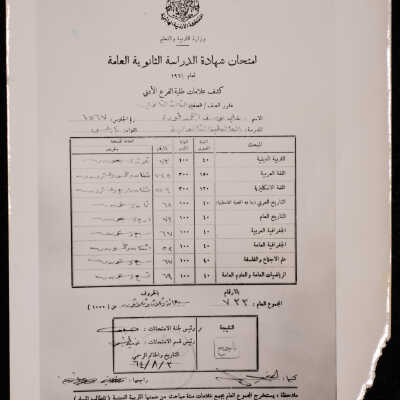 صورة كشف علامات لعلي فودة