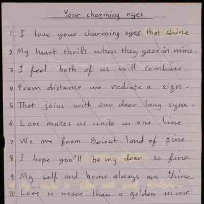 your charming eyes
