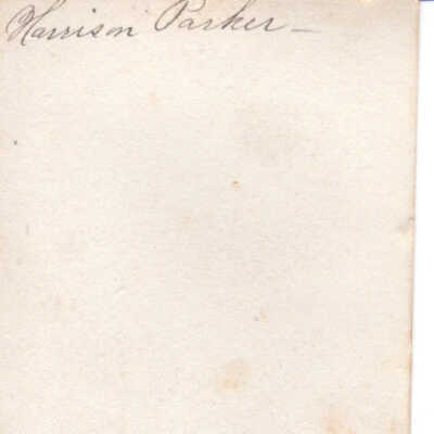 Harrison Parker - Verso