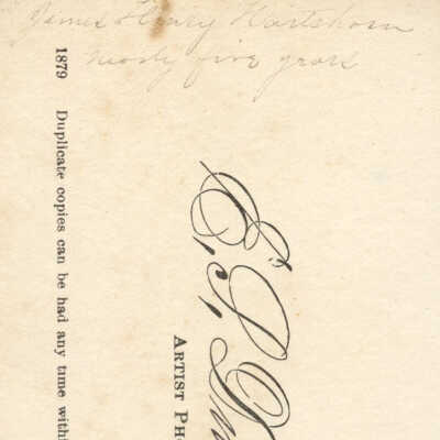 James Henry Hartshorn-verso