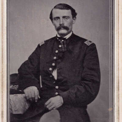Unknown Soldier: On his hat it says "16" which possibly means the 16th New Hampshire Regiment, Civil War
