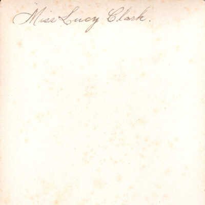 Miss Lucy Clark -Verso