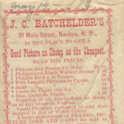 Unknown Subject - May 14, 1873-verso