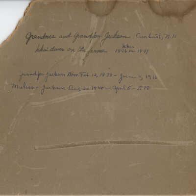 Back side of photo