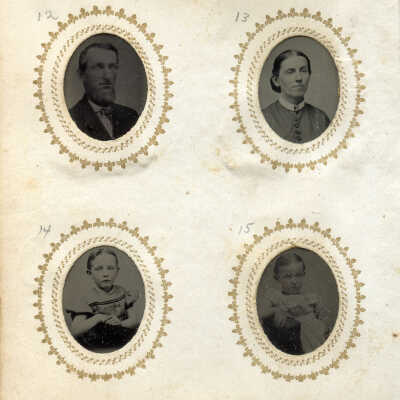 12. Frank Hartshorn 13. Mrs. Frank Hartshorn (Elizabeth Knight) 14. Lucy A. Hartshorn 15. Hattie M. Hartshorn