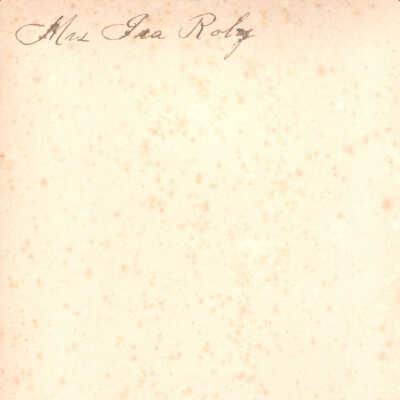 Mrs. Ira Roby - Verso