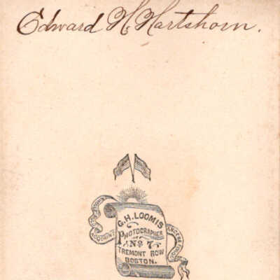 Edward H. Hartshorn - Verso