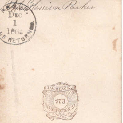 Mrs. Harrison Parker - Verso