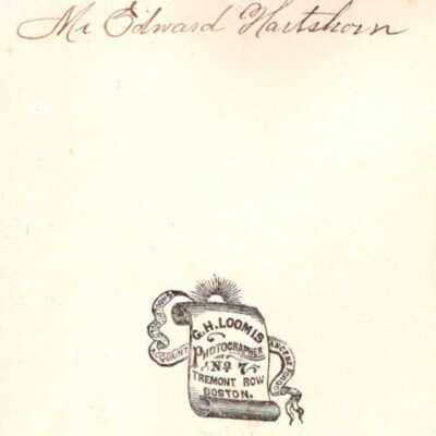 Mr. Edward Hartshorn - Verso