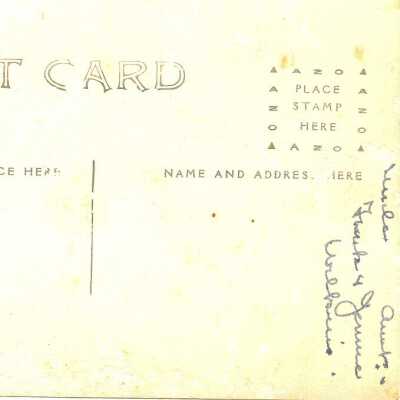 Verso image of above postcard.