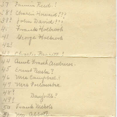 Identification notes by Mrs. Wilkins - Page 2.
