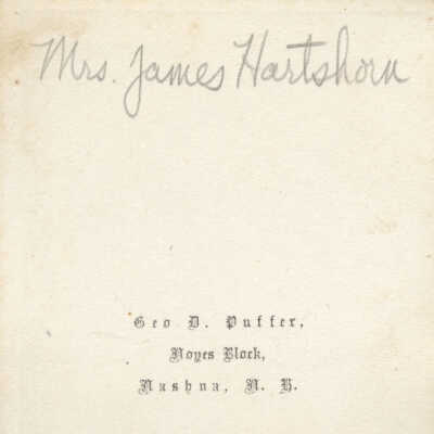 Mrs. James Hartshorn - verso