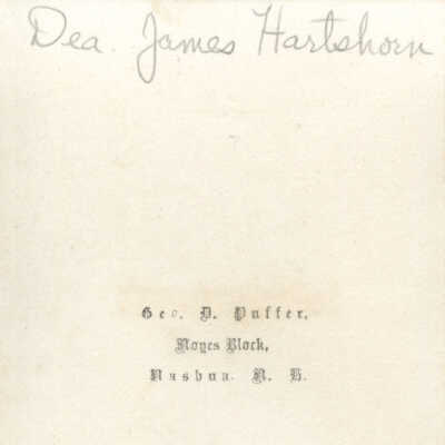 Deacon James Hartshorn - verso
