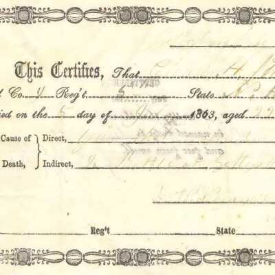 Death Certificate of Sgt. Charles H. Phelps