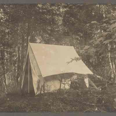 Mr. Brewster's tent, Pine Point, Lake Umbagog, Maine