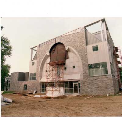 Exterior view of construction of Chapel of Saint Joseph.